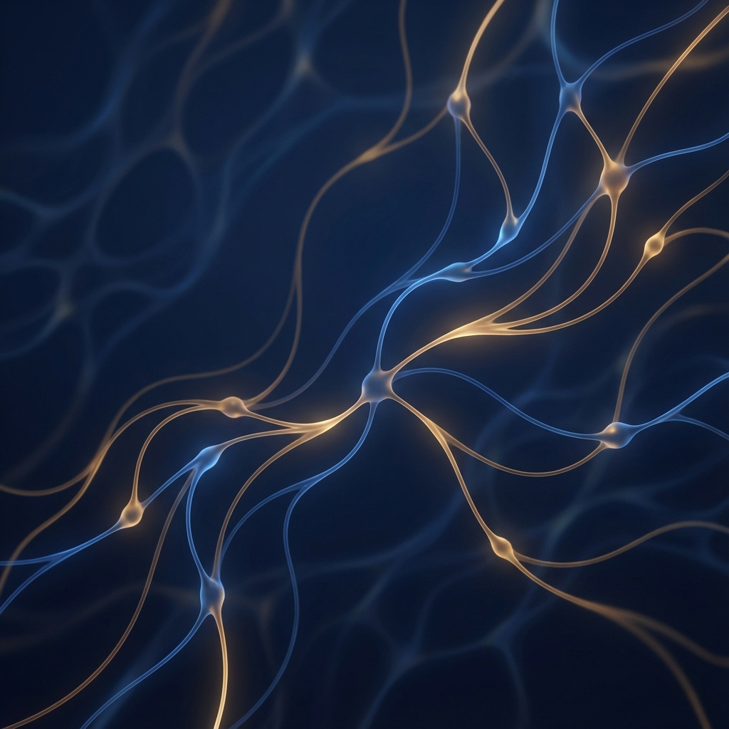 Neurons representing inteligent AI system